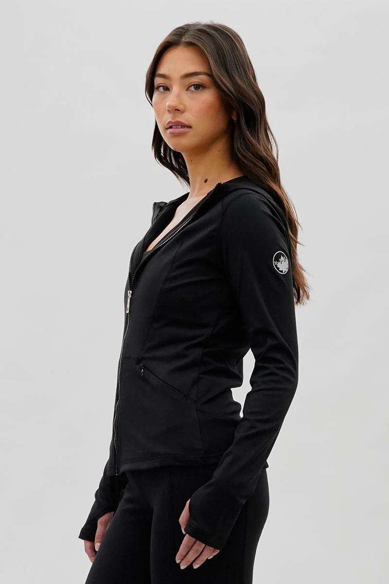 Canada Weather Gear Hooded Yoga Lightweight Jacket - Black - Image 2
