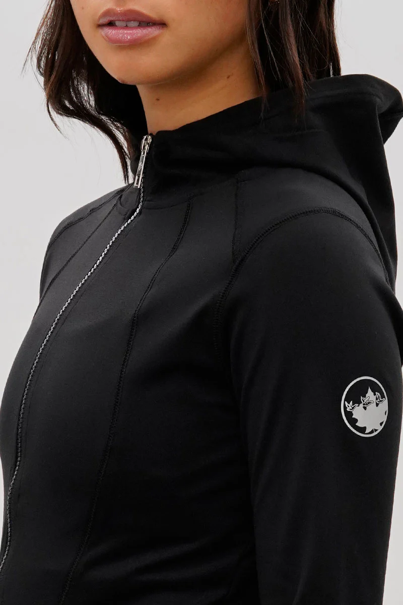 Canada Weather Gear Hooded Yoga Lightweight Jacket - Black - Image 4