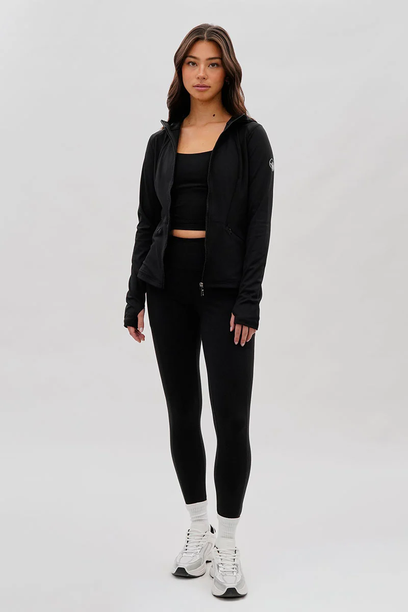 Canada Weather Gear Hooded Yoga Lightweight Jacket - Black - Image 5