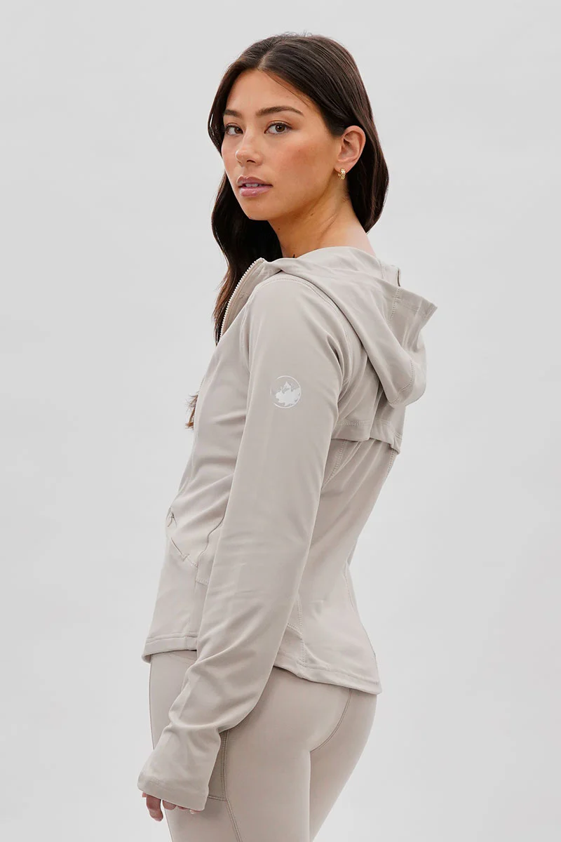Canada Weather Gear Hooded Yoga Lightweight Jacket - Beige - Image 3