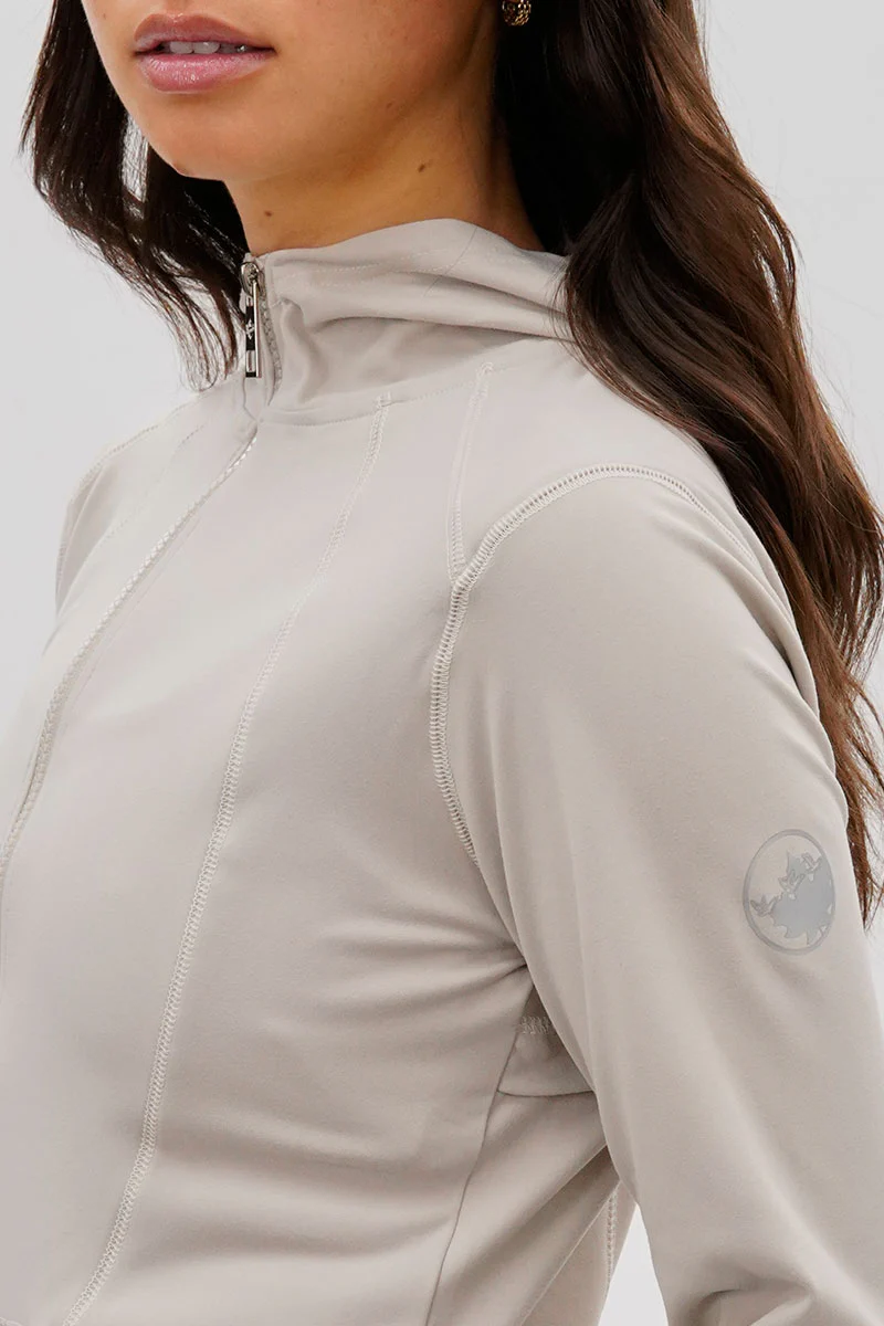 Canada Weather Gear Hooded Yoga Lightweight Jacket - Beige - Image 4