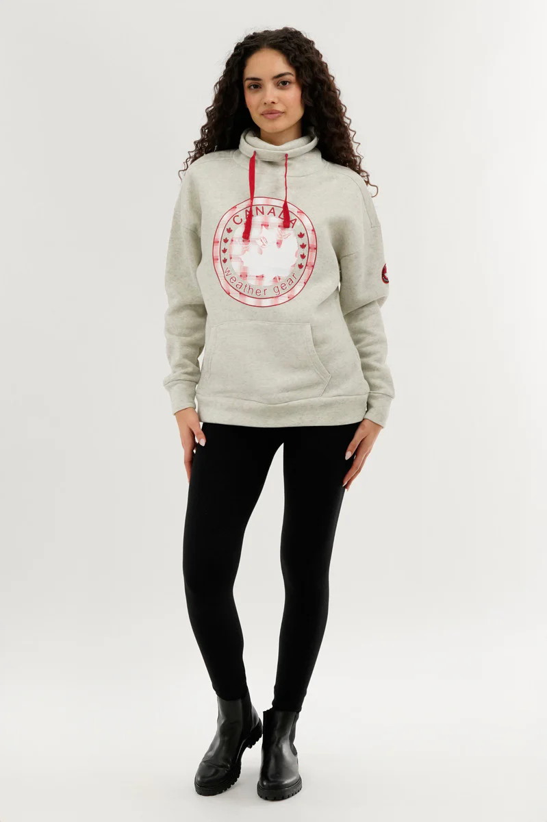 Canada Weather Gear Cowl Neck Sweatshirt - Cream - Image 5