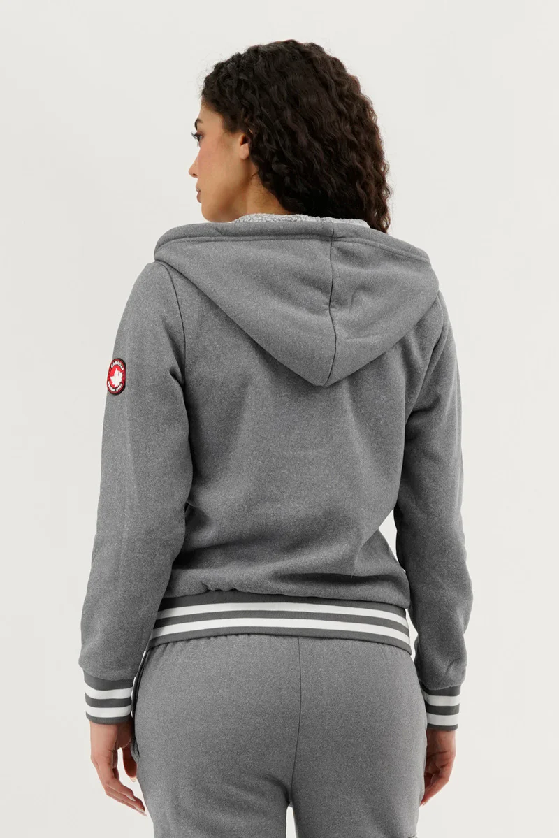 Canada Weather Gear Fleece Zip Up Hoodie - Grey - Image 3