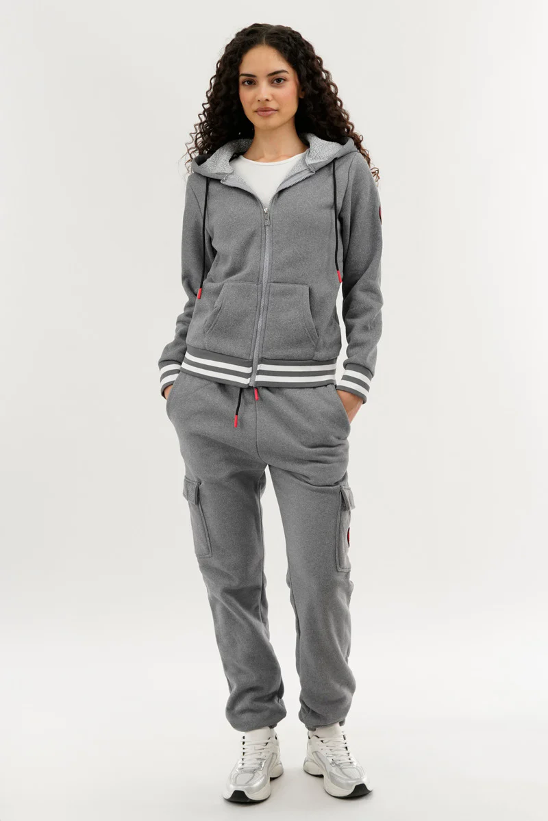 Canada Weather Gear Fleece Zip Up Hoodie - Grey - Image 5