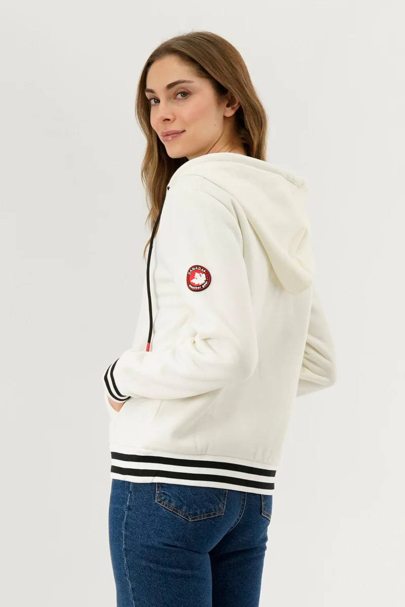 Canada Weather Gear Fleece Zip Up Hoodie - White - Image 3