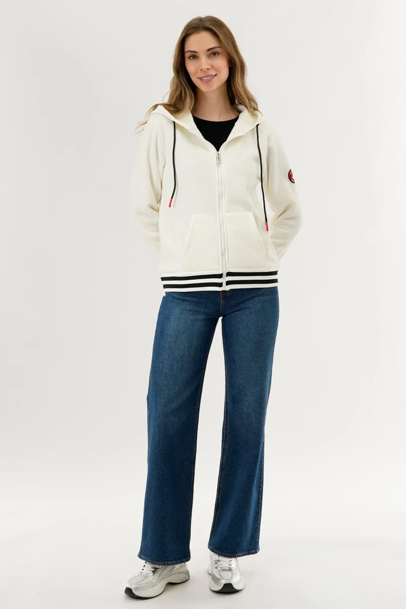 Canada Weather Gear Fleece Zip Up Hoodie - White - Image 5