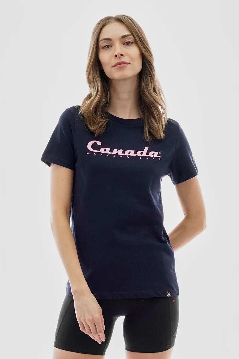 Canada Weather Gear Chest Logo Print Tee - Navy