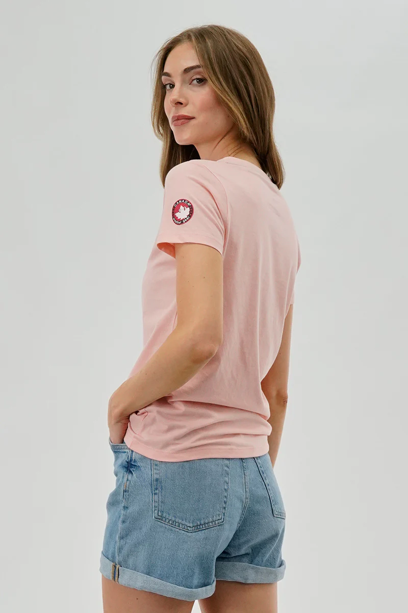 Canada Weather Gear Chest Logo Print Tee - Pink - Image 3