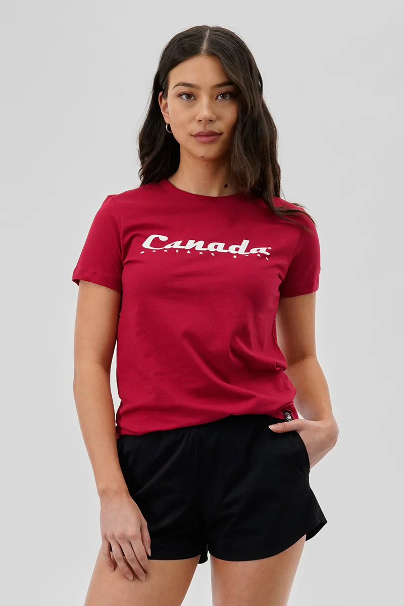 Canada Weather Gear Chest Logo Print Tee - Red