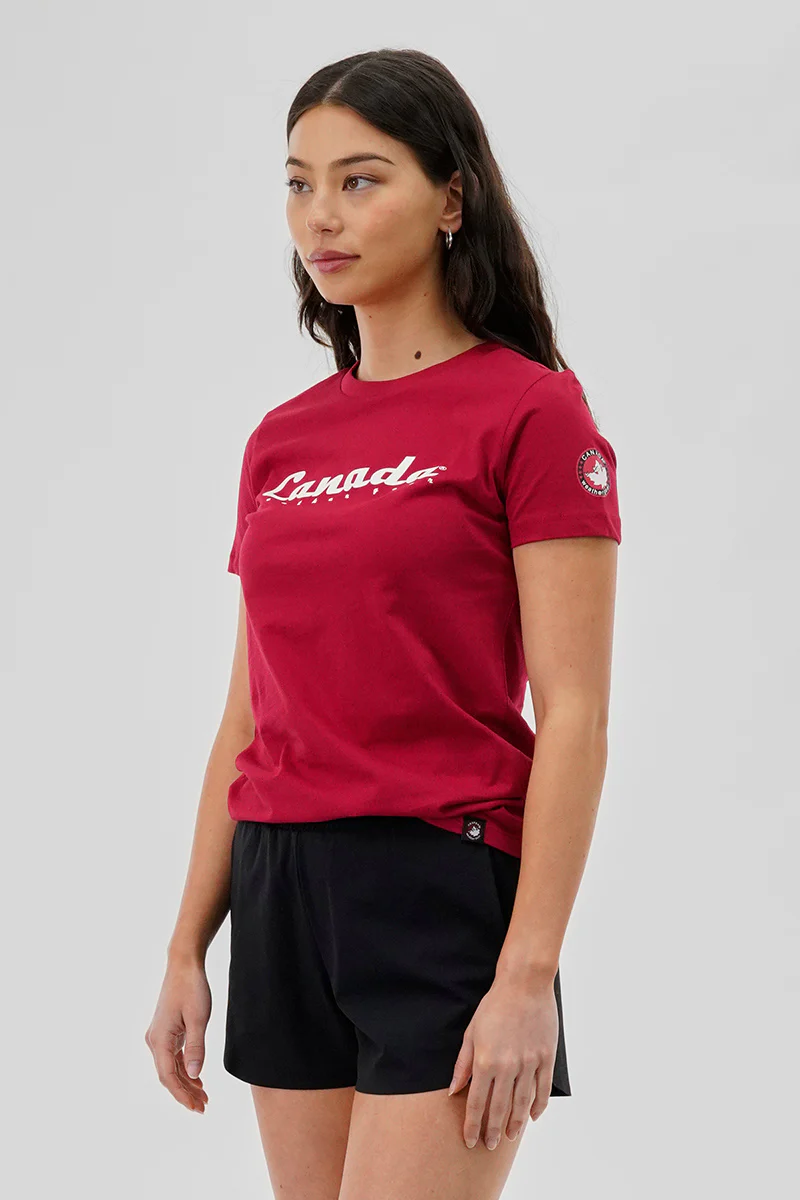 Canada Weather Gear Chest Logo Print Tee - Red - Image 2