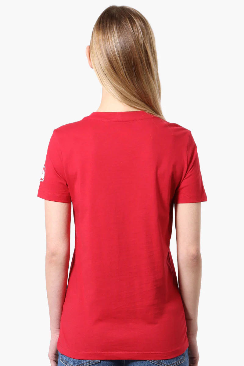 Canada Weather Gear Striped Chest Logo Print Tee - Red - Image 3