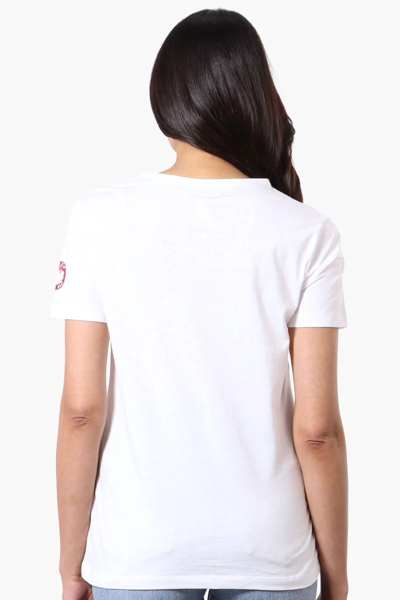 Canada Weather Gear Striped Chest Logo Print Tee - White - Image 3