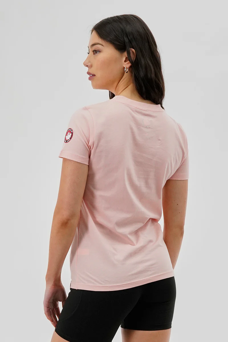 Canada Weather Gear Maple Leaf Print Tee - Blush - Image 3