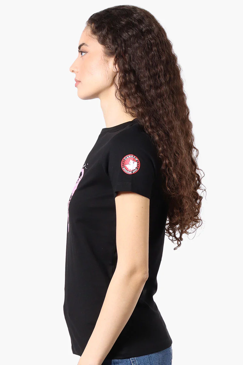 Canada Weather Gear Heart Mountain Print Tee - Black - Image 2