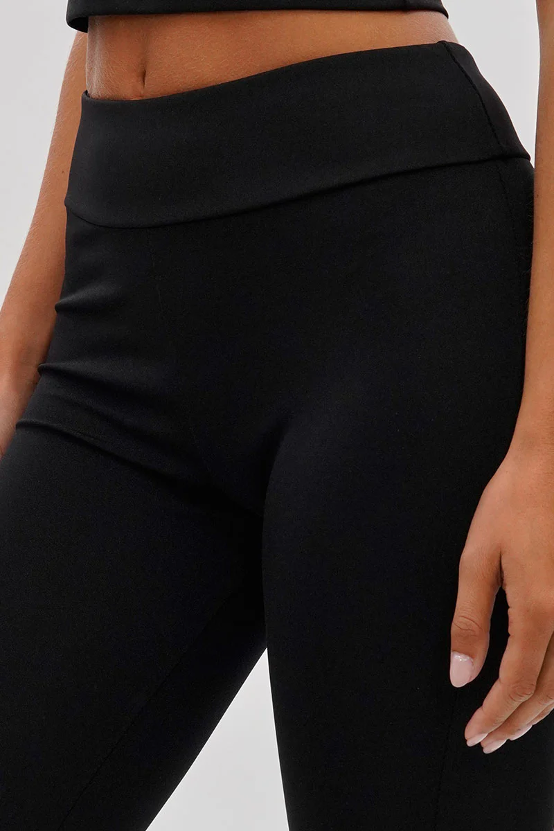 Super Triple Goose Mesh Detail Leggings - Black - Image 4