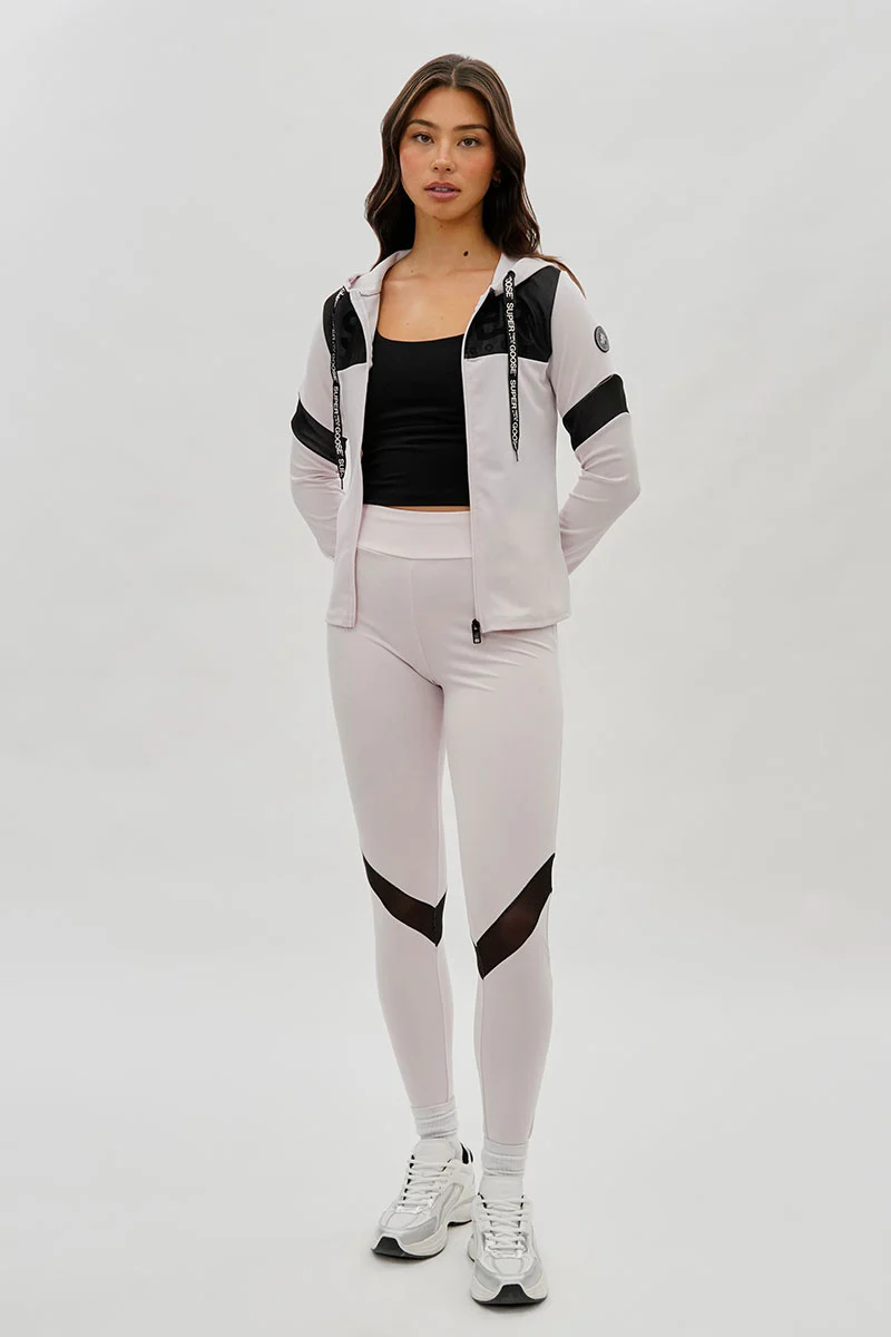 Super Triple Goose Mesh Detail Leggings - Blush - Image 5