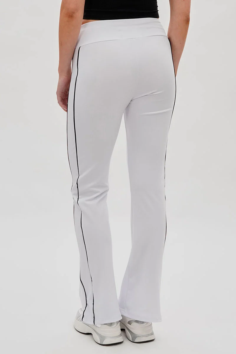 Super Triple Goose Side Piping Detail Active Pants - White - Image 3