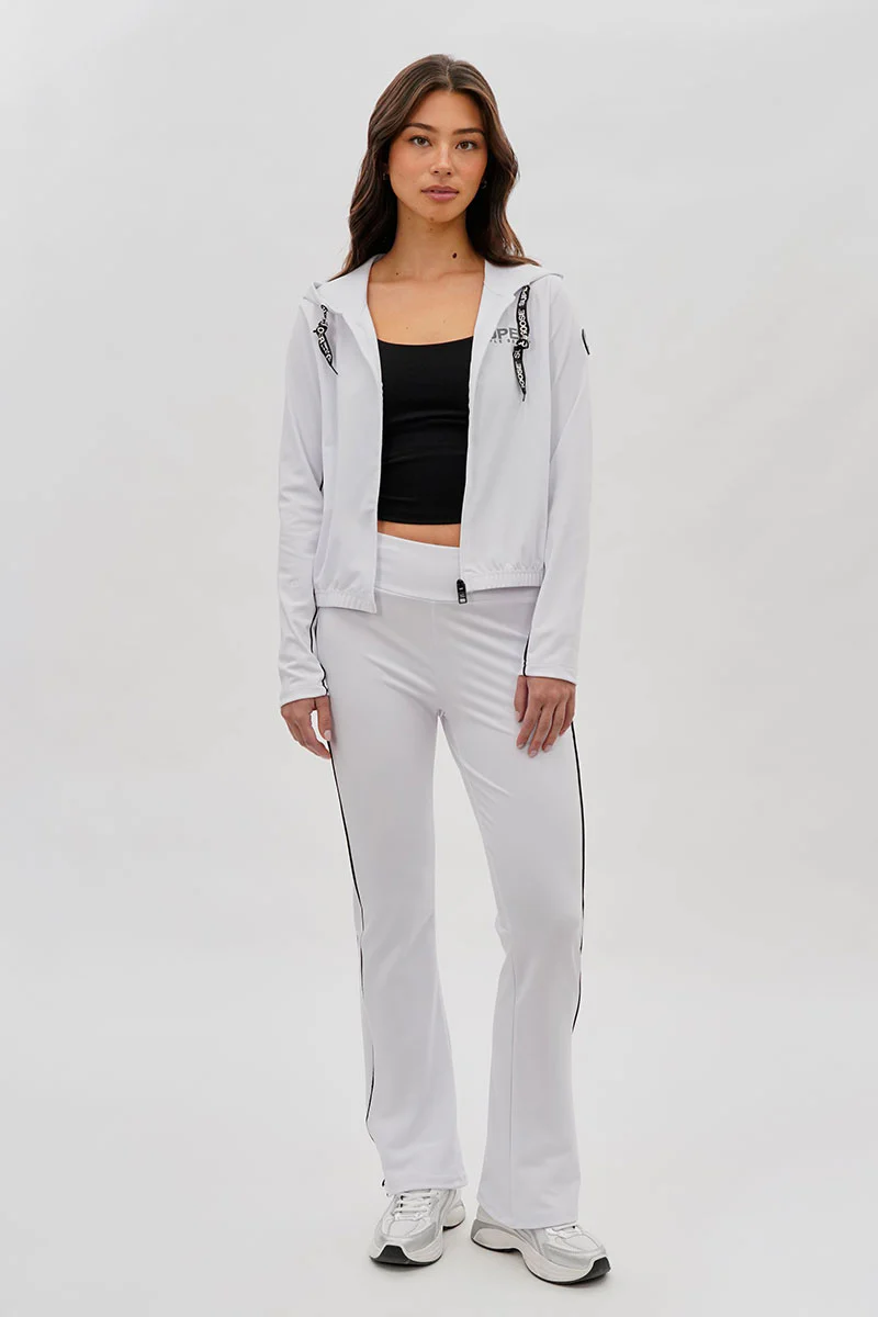 Super Triple Goose Side Piping Detail Active Pants - White - Image 5