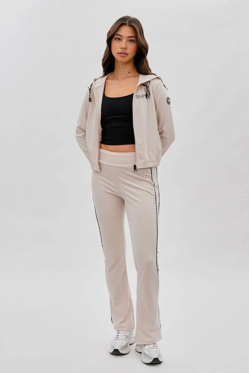 Super Triple Goose Side Piping Detail Active Pants - Beige - Image 5
