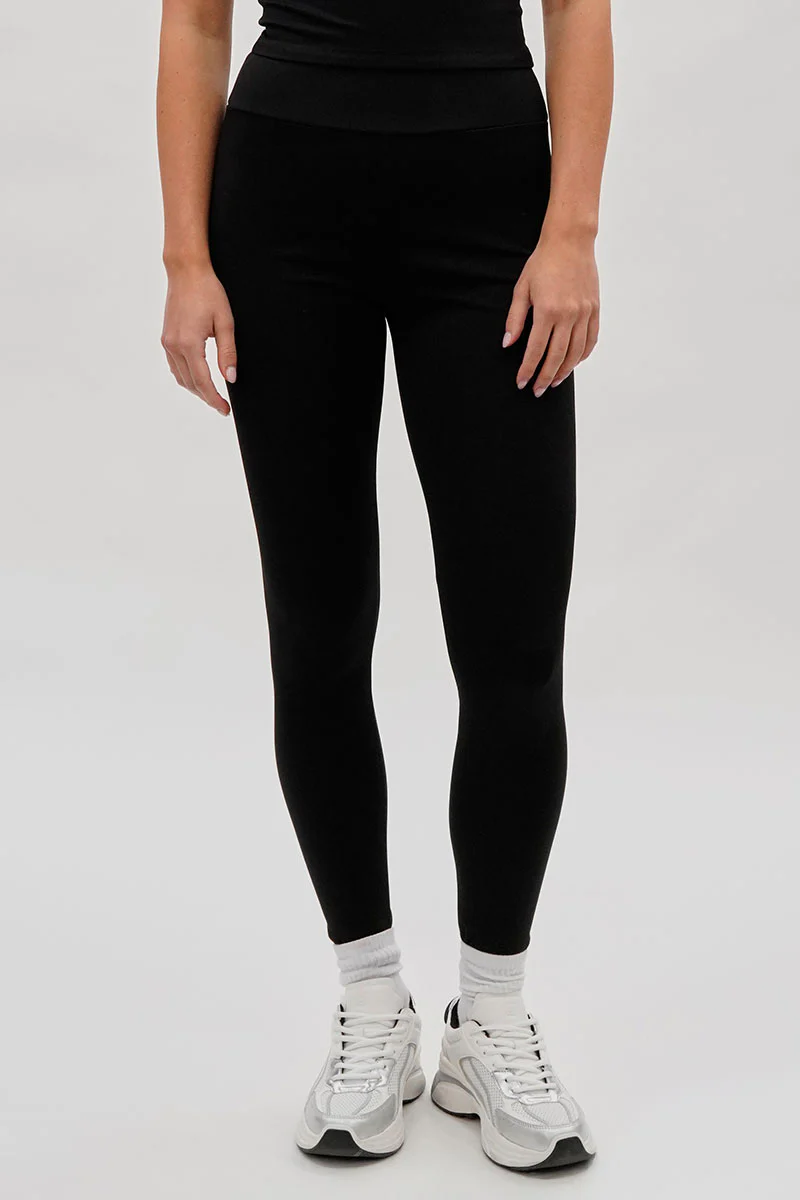 Super Triple Goose High Waisted Active Leggins - Black