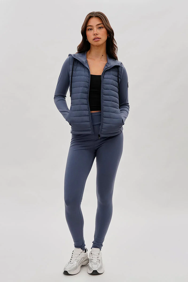 Super Triple Goose High Waisted Active Leggins - Grey - Image 5