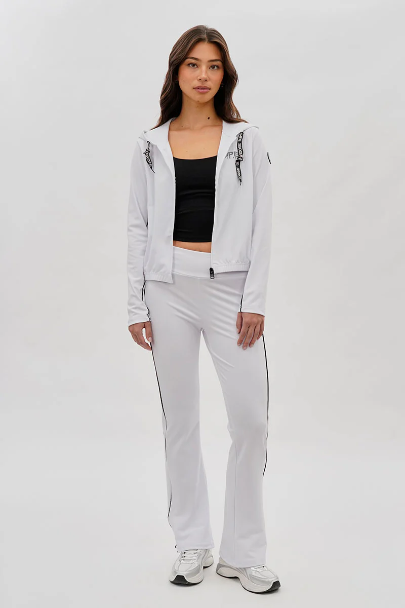 Super Triple Goose Cropped Active Hoodie - White - Image 5