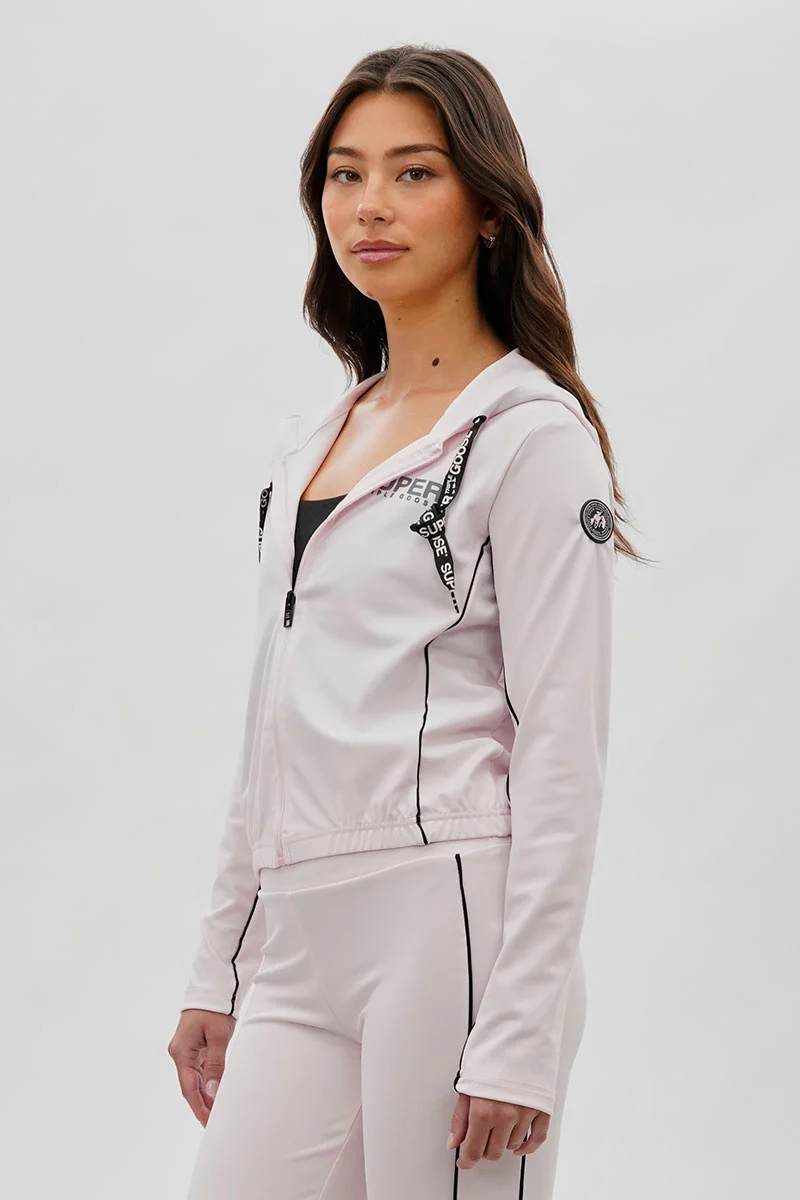Super Triple Goose Cropped Active Hoodie - Blush - Image 2