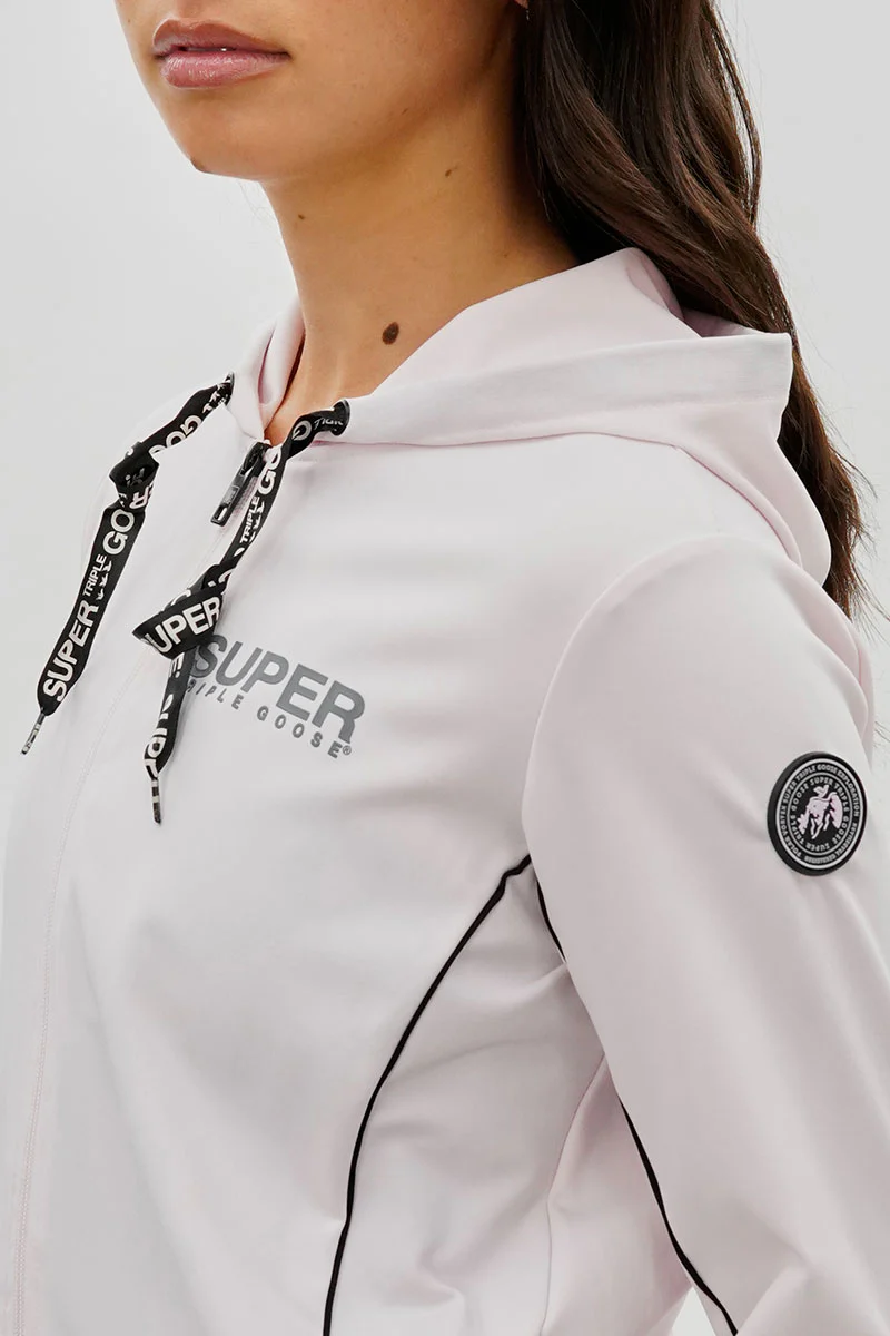 Super Triple Goose Cropped Active Hoodie - Blush - Image 4