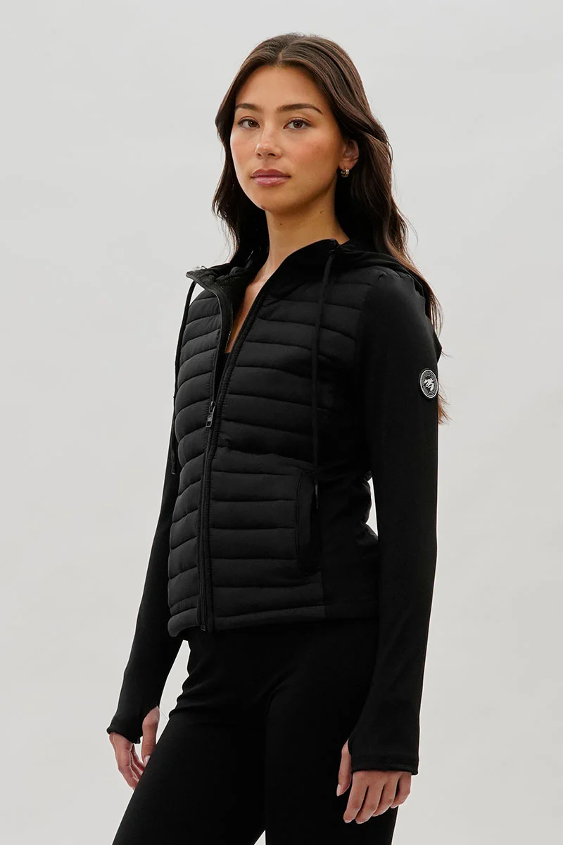Super Triple Goose Puffer Active Lightweight Jacket - Black - Image 2
