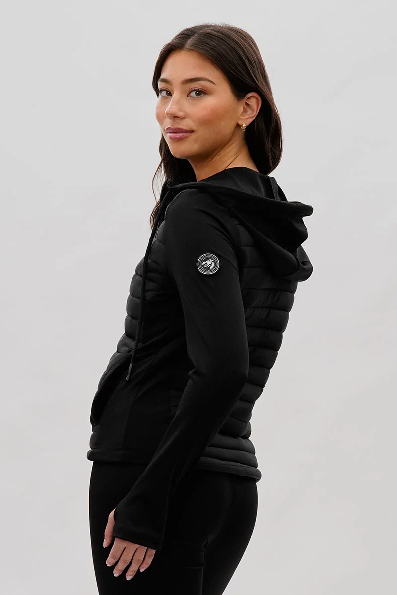 Super Triple Goose Puffer Active Lightweight Jacket - Black - Image 3