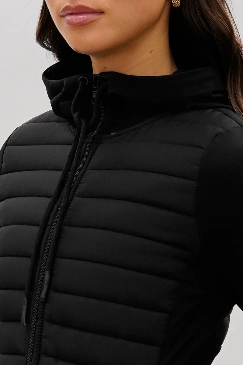 Super Triple Goose Puffer Active Lightweight Jacket - Black - Image 4