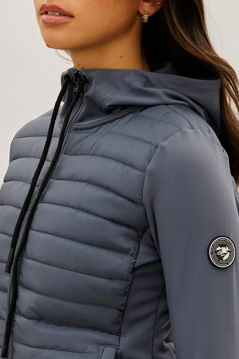 Super Triple Goose Puffer Active Lightweight Jacket - Grey - Image 4