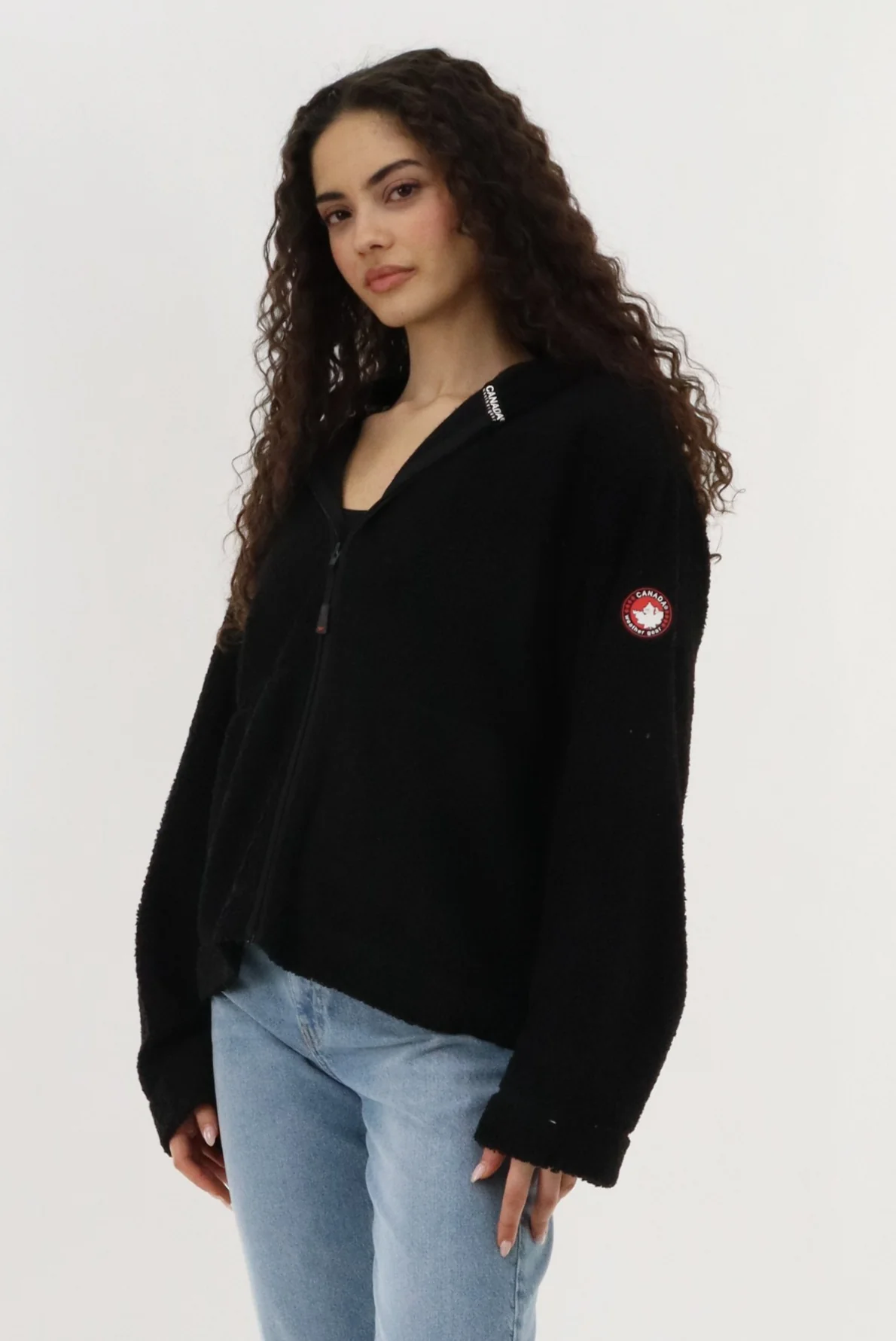 Canada Weather Gear Wide Sleeve Zip Up Hoodie - Black - Image 2