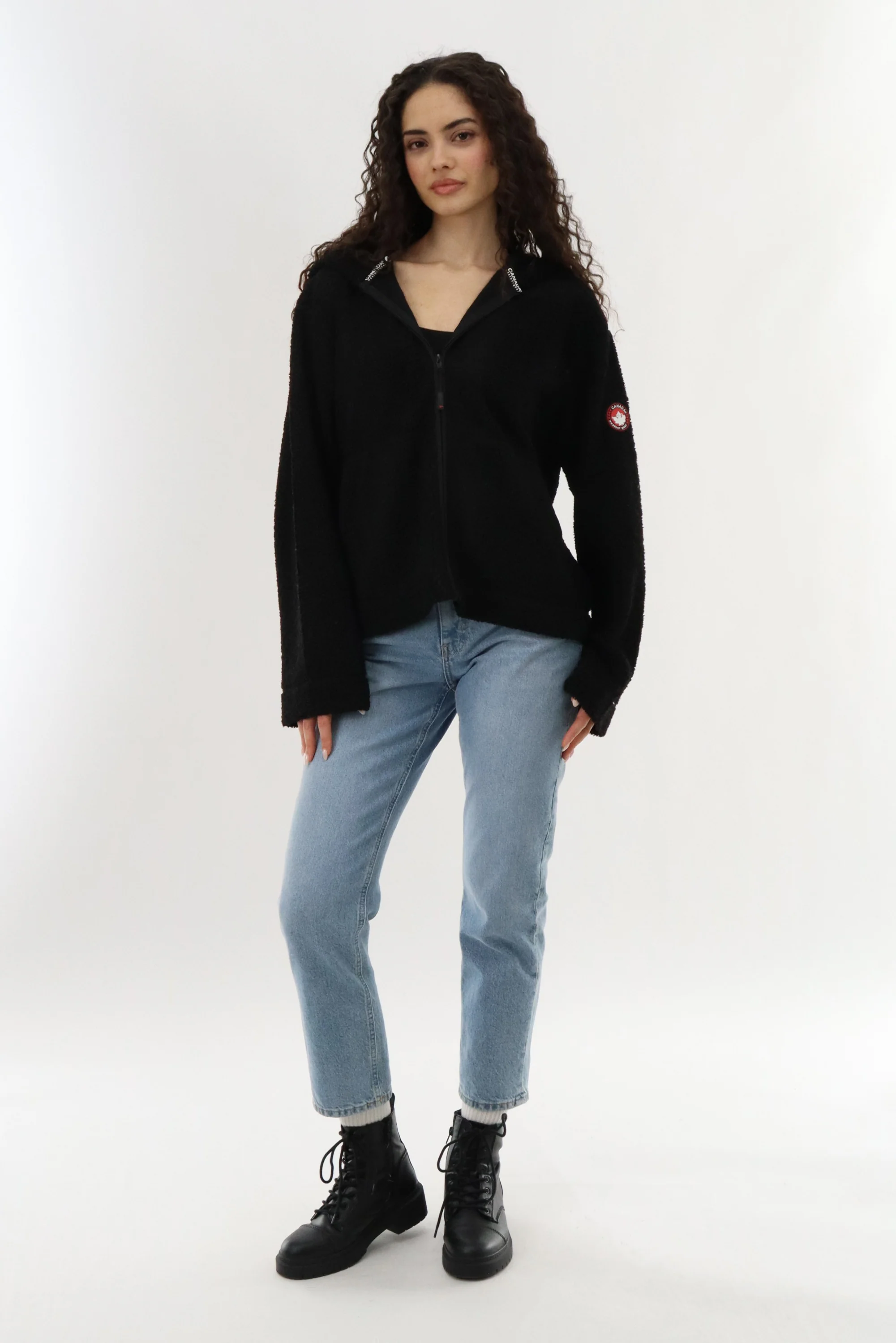 Canada Weather Gear Wide Sleeve Zip Up Hoodie - Black - Image 5