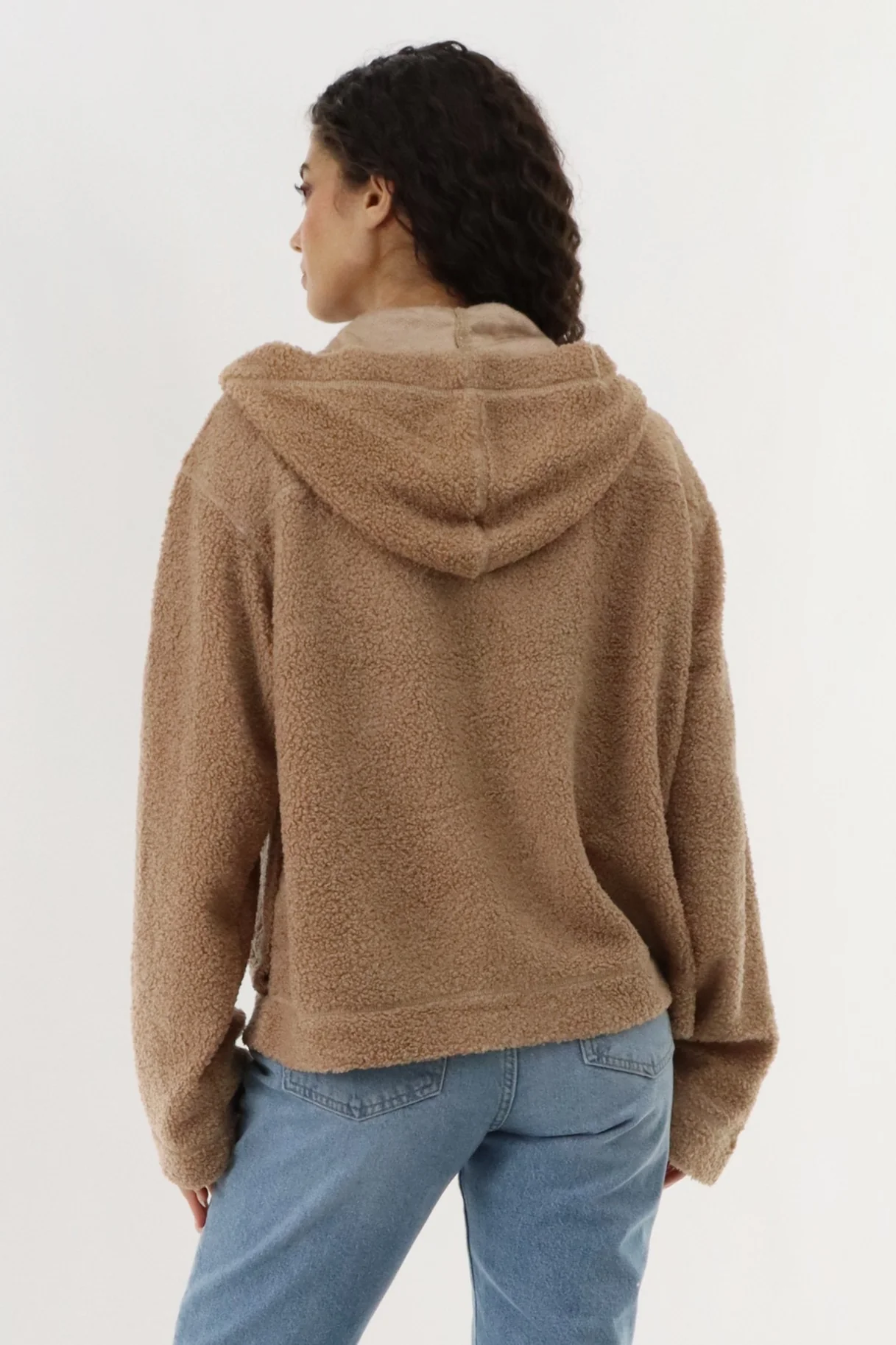 Canada Weather Gear Wide Sleeve Zip Up Hoodie - Camel - Image 3