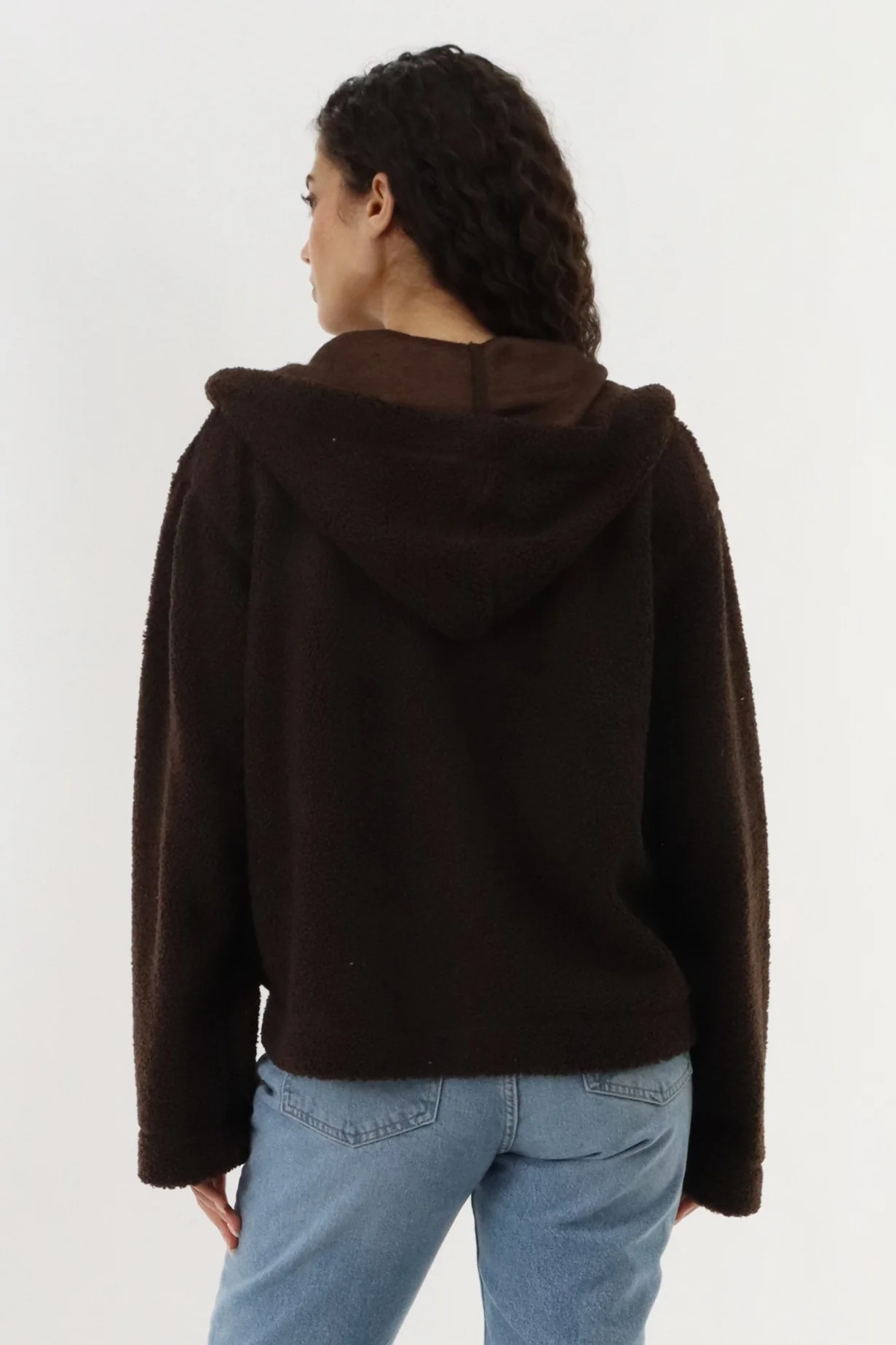 Canada Weather Gear Wide Sleeve Zip Up Hoodie - Brown - Image 3