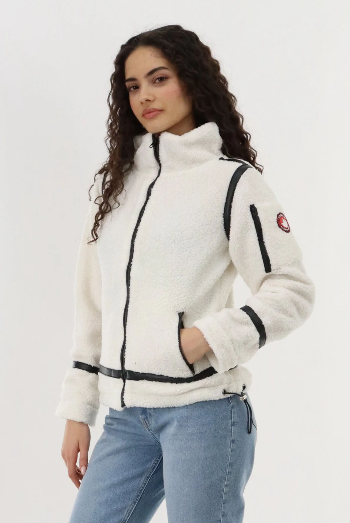 Canada Weather Gear Sherpa Contrast Lightweight Jacket - White - Image 2