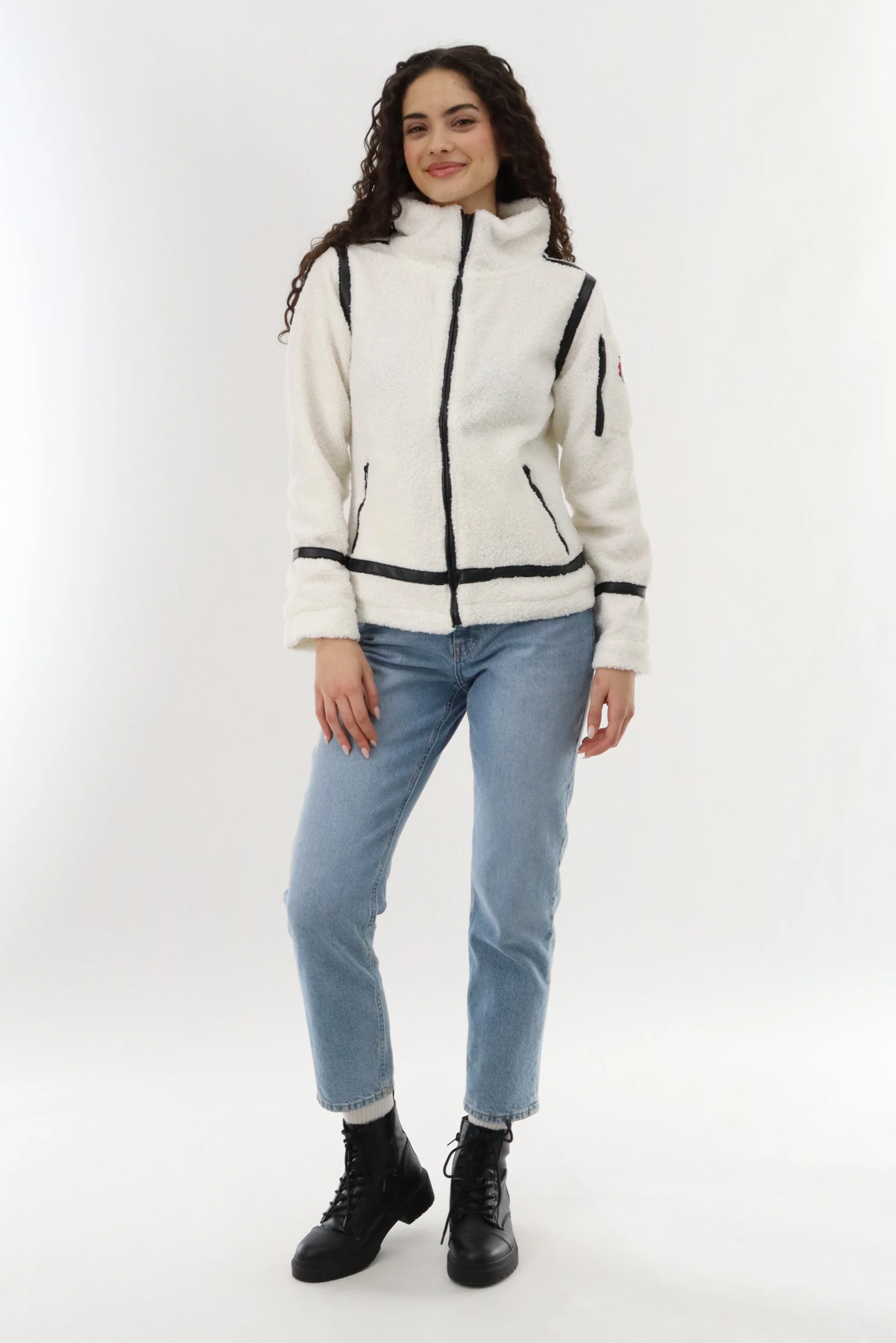 Canada Weather Gear Sherpa Contrast Lightweight Jacket - White - Image 5