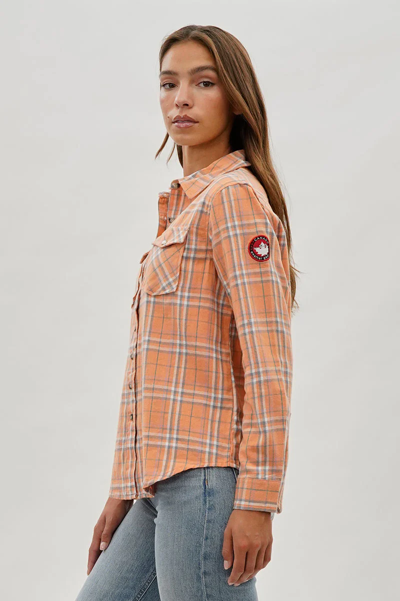Canada Weather Gear Plaid Button Up Shirt - Peach - Image 2
