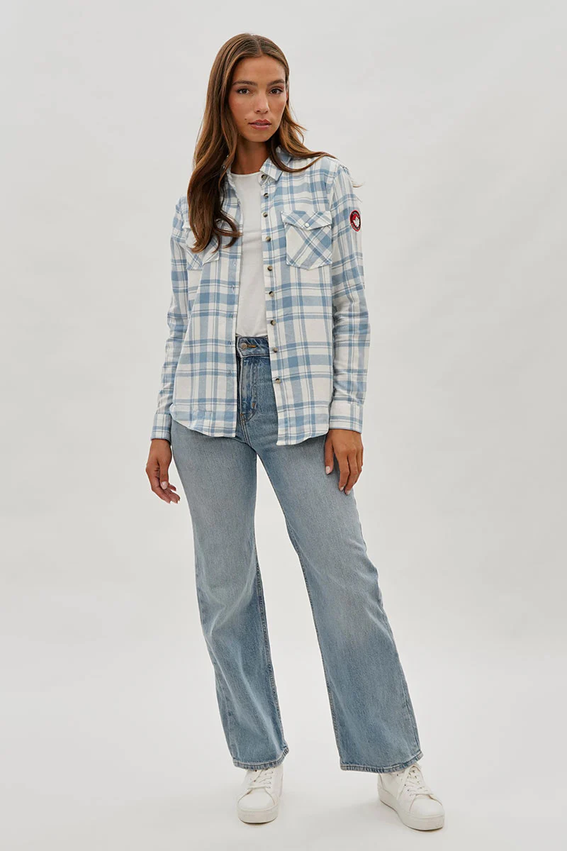 Canada Weather Gear Plaid Button Up Shirt - White - Image 5