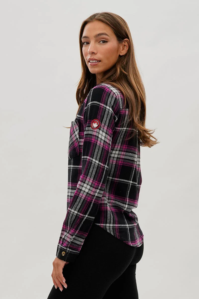 Canada Weather Gear Button Up Flannel Shirt - Black - Image 2