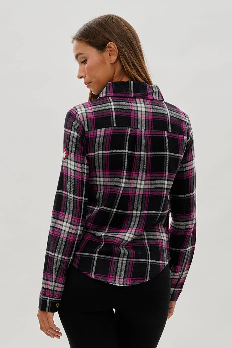Canada Weather Gear Button Up Flannel Shirt - Black - Image 3