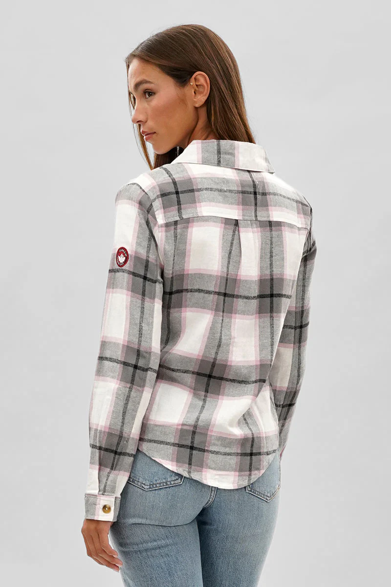 Canada Weather Gear Button Up Flannel Shirt - White - Image 3