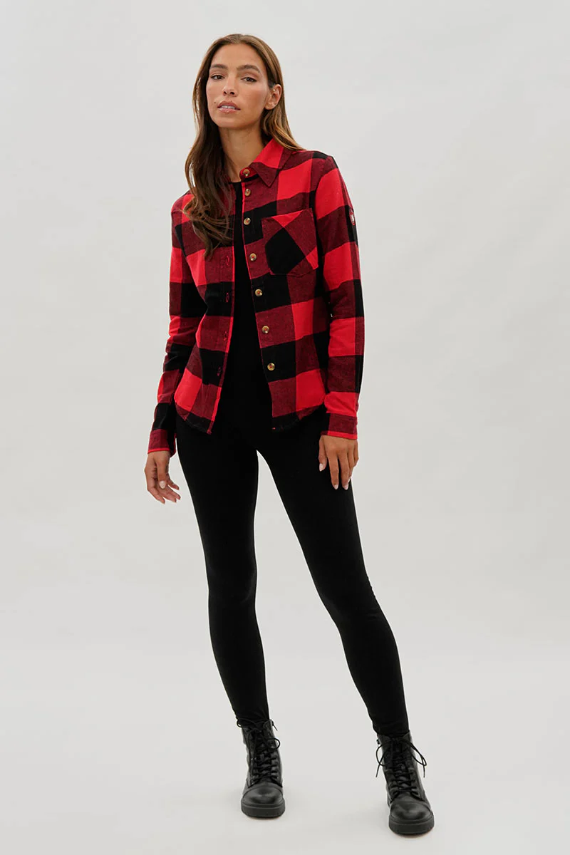 Canada Weather Gear Button Up Flannel Shirt - Red - Image 5
