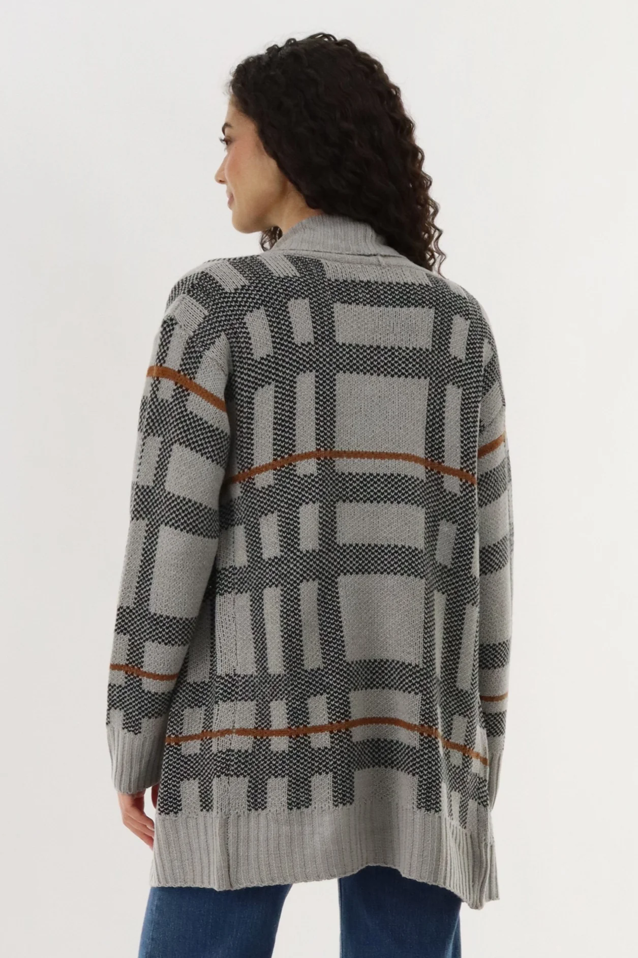 Canada Weather Gear Printed Knit Open Cardigan - Grey - Image 3