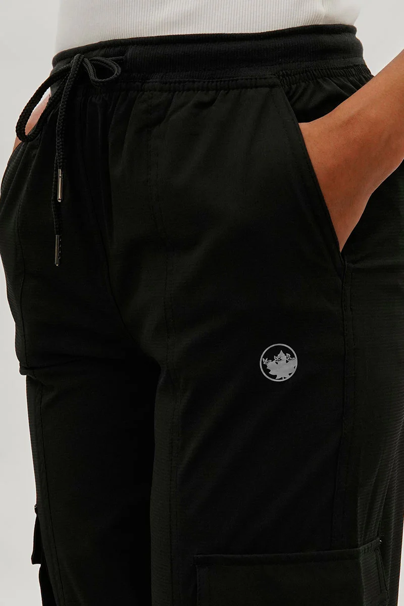 Canada Weather Gear Tie Waist Cargo Joggers - Black - Image 4