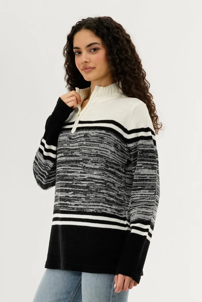 Canada Weather Gear Half Zip Pullover Sweater - Black - Image 2