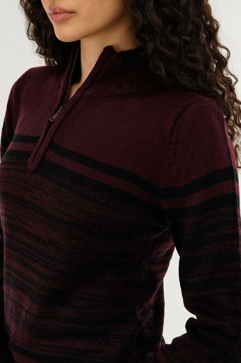 Canada Weather Gear Half Zip Pullover Sweater - Burgundy - Image 4