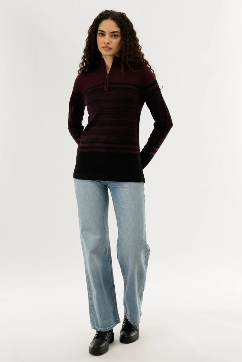 Canada Weather Gear Half Zip Pullover Sweater - Burgundy - Image 5