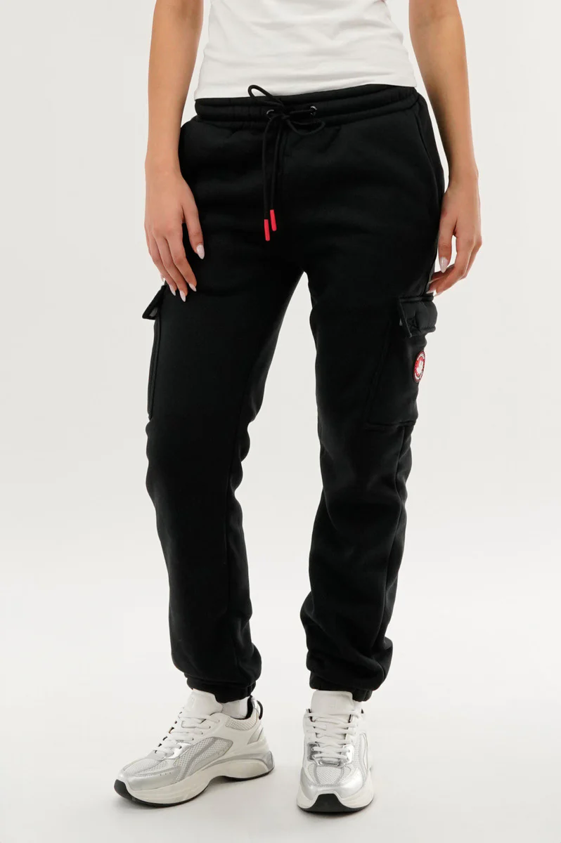 Canada Weather Gear Fleece Cargo Joggers - Black